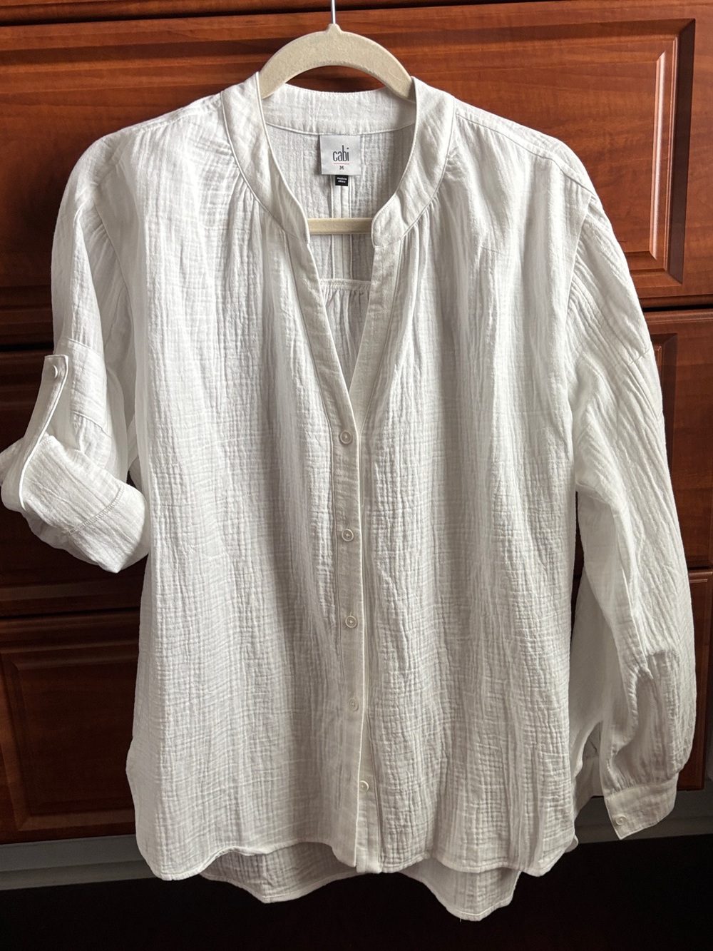 Cabi White Gauze tunic